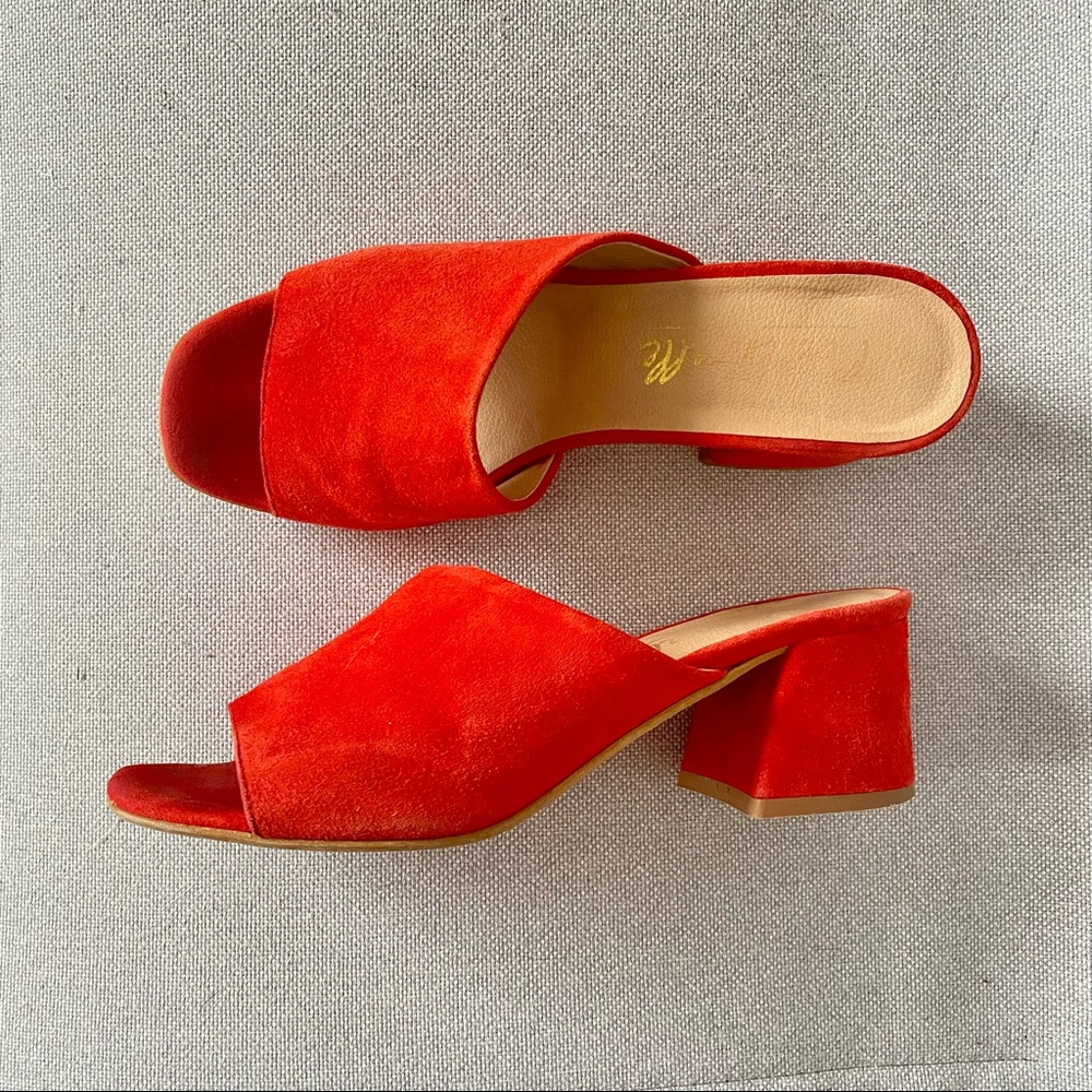 L’intervalle red suede mules 7